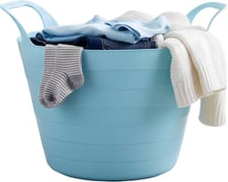 Excellent Houseware Flexibele wasmand - blauw - 30 liter - kunststof - 54 x 37 cm - met handvatten — thumbnail 3