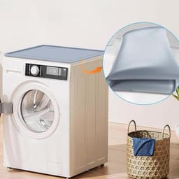 Lekbak Onder Koelkast en Wasmachine 60x60cm - Siliconen Vloerbescherming met Verhoogde Rand — thumbnail 2