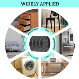 4 stuks - Wasmachine trillingsdemper-Trillingsmat- Antislipmat-Antislip rubber-Voetjes Droge-Anti Vibratie-Zwart-5cm — thumbnail 2