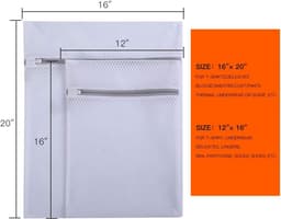 2 stuks Duurzame honingraat mesh waszakken - waszak - Wasmachine waszakken - voor delicate was - voor T-shirts, jas, jurk, broek(30 x 40 cm en 40 x 50 cm) — thumbnail 5