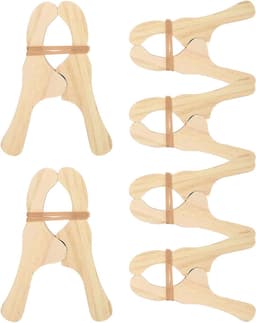 Houten Wasknijpers - Kledinghangers Clips - Was Drogen - Splintervrije Afwerking - 12 x 8cm Pak - Natuurlijk Hout — thumbnail 1