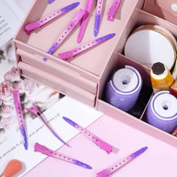 24 Stuks Duck Bill Clips Roestvrij Metaal voor Haarstyling en Kleurbehandeling — thumbnail 4