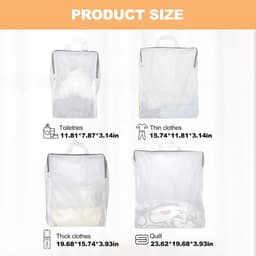 4 stuks - waszakje - mesh waszakken - wasmachine zakken - voor delicate was - fijnmazige lingerie waszakken - ondergoed waszak met ritsen - Cilindrische Ritsen Wasmachinetas — thumbnail 5