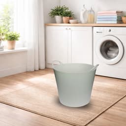 Flexibele opbergmand - wit - kunststof - 20 liter - 35 x 30 cm - wasmand/emmer — thumbnail 2