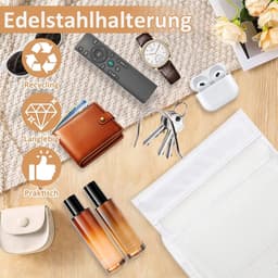 Wasknijperzak - Knijperhouder - Wassen Organiseren - Met Ophanghaak - 9x19x24 cm - Wit — thumbnail 5
