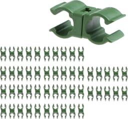 50 plantensteun clips - Kruisvormige clips - Universele plastic klimpaal clips - Geschikt voor tuinen, boomgaarden en tomatenrekken - 8mm — thumbnail 1
