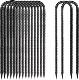 Grondankers - Tentpennen Haringen - Kamperen Tuinieren - Verzinkte Coating - 30 cm Lengte - Zilver — thumbnail 2
