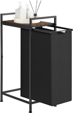 VASAGLE - Wasmand - Wasmand met Plank - Wassen Organizer - Oxford Stof - Metalen Frame — thumbnail 1