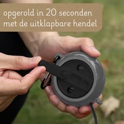 Waslijn uittrekbaar en oprolbaar - 10 meter waslijndraad met knijpers - uittrekbare wasdraad / roldrooglijn voor camping / kamperen / reizen - zwart — thumbnail 4