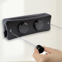 5.1 m Stainless Steel Retractable Clothesline Wall Mounted Drying Clothes Laundry Rack - Prevents Sagging - Balcony Utility Room Home — thumbnail 2