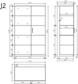 Wasophoogte® Wasmachine Kast London - Wasmachine verhoger - Wasmachine ombouw - 700(D)*1365(B)*2110(H) mm - Wit — thumbnail 4
