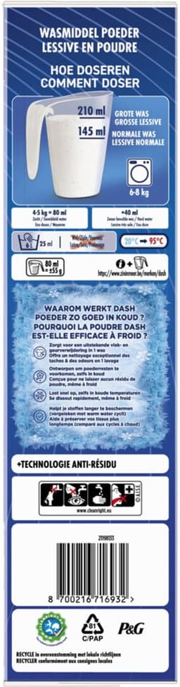Dash Waspoeder Witter Dan Wit 40 Wasbeurten 2,2 kg — thumbnail 3