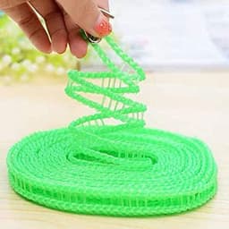 5m Non Slip Windproof Hanging Fence Line Type Clothes Line for Travel Home Washing - Pink — thumbnail 2