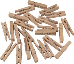 Mini wasknijpers - Houten wasknijpertjes - 4,5CM - Kaarten ophangen - Clips voor fotos - Wasknijper - Hout - 24 stuks - Leuke knijpers van hout - CHPN — thumbnail 2