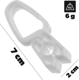 KADAX wasknijpers, 20 x klemmen van robuuste kunststof, kleurrijke sokklemmen, windbestendige klemmen voor binnen en buiten (wit_v1) — thumbnail 3