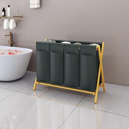 CLGP® Wassorteerder 4 Vakken - Wasmand - 200L - Grijs — thumbnail 3