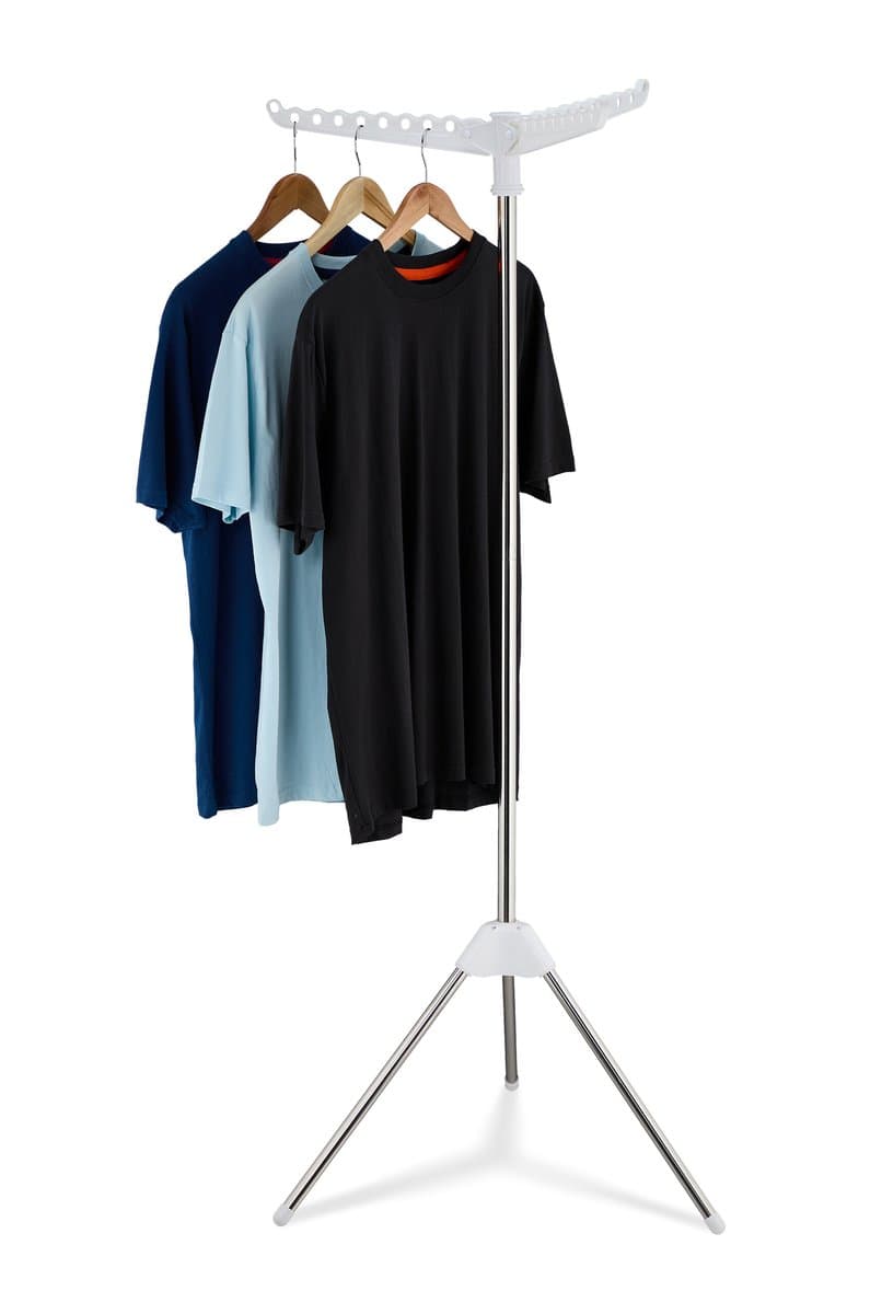 wasrek voor 27 kledinghangers - 3 draaibare houders - 150 cm - staand — afbeelding 1