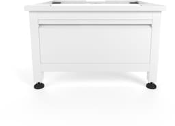 Wasophoogte® Wasmachine verhoger met lade - Wasmachine opbouwmeubel - Wasmachine sokkel - 42cm hoog - Wit - Universeel - 65*60,5 (LxB) - Inclusief wandbeugels — thumbnail 4