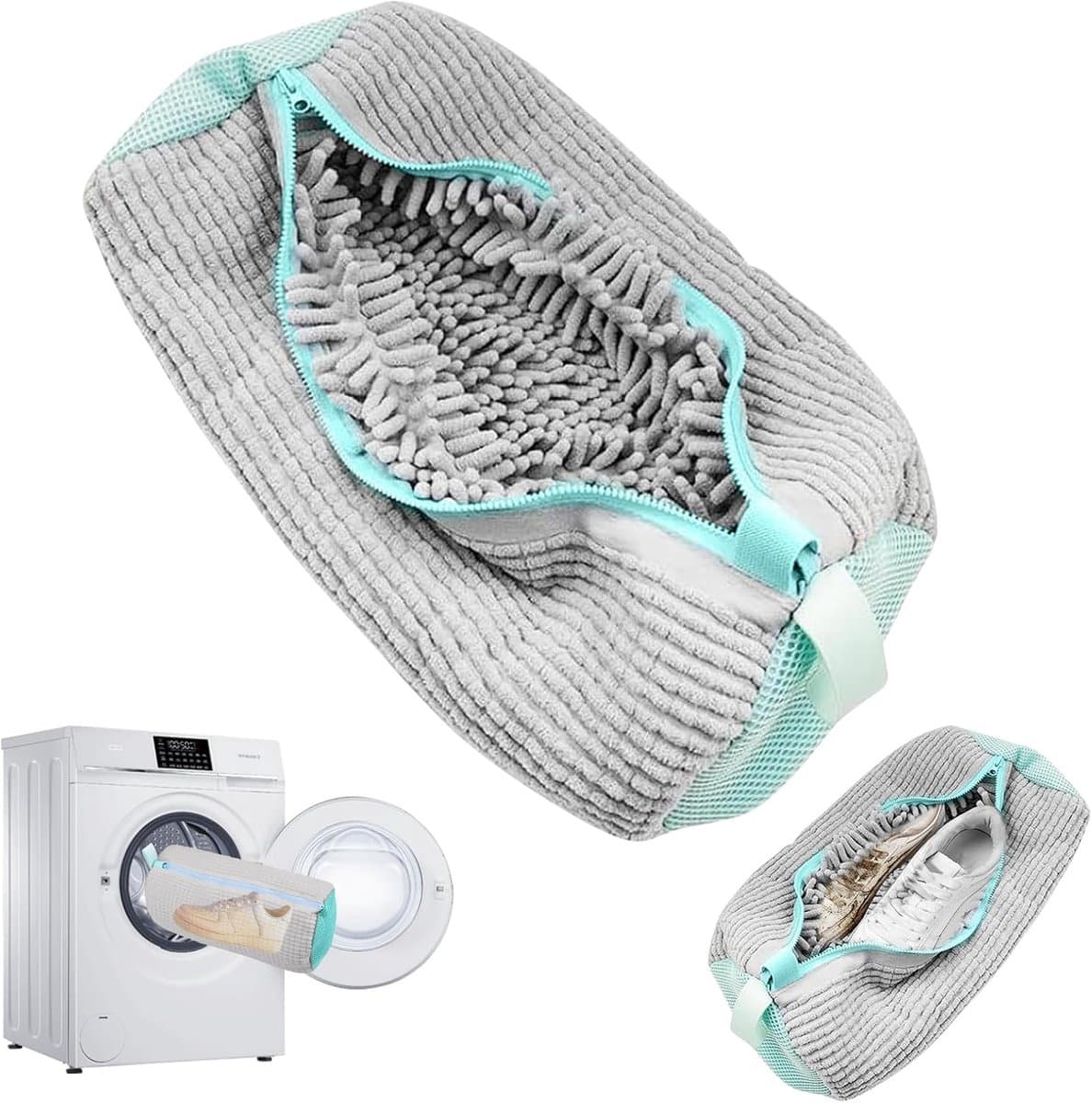 Schoen Waszak voor Wasmachine met Ritssluiting en Bescherming voor Sportschoenen en Sneakers — afbeelding 1