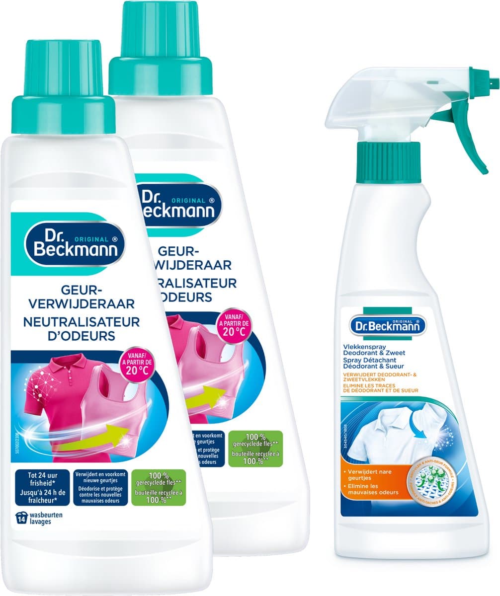 Dr. Beckmann - Geurverwijderaar – Vlekkenspray Deo en Zweet - Voordeelset – 3 stuks — afbeelding 1