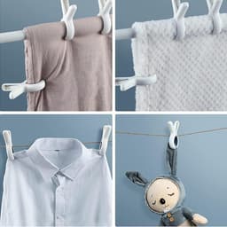 EXCITAT Wasknijpers - Grote badhanddoekklemmen - Strandhanddoekklemmen - Sterke handdoekklemmen - Winddichte handdoekklemmen - Geschikt voor dagelijkse was, strandlakens, dikke kleding, badhanddoeken, beddengoed - 6-pack — thumbnail 2