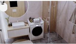 Wasmachine Ombouw - Opbouwmeubel - Kast Wasdroger - Meubel - Grijs — thumbnail 4