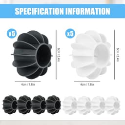 Allecto Plus - Drogerballen 10 stuks voor wasmachine - Herbruikbare wasballen voor thuis - Kleding reinigen - Donsjack - Wasdroger bal — thumbnail 2