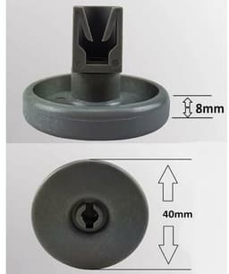 Vaatwasser Wieltjes - Onderste Mand Wielen - Reparatie Huishoudelijk - Origineel Onderdeel - 8 Stuks - Wit — thumbnail 4