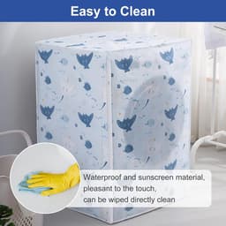 Wasmachinehoes - Stofkap voor Wasmachine - Wasmachineafdekking - Drogerhoes - Stofdicht Trommel Wasmachine Afdekking - Waterdichte Hoes voor Meeste Wasdrogers - Bescherming tegen Stof en Water - 65x75x85CM — thumbnail 2