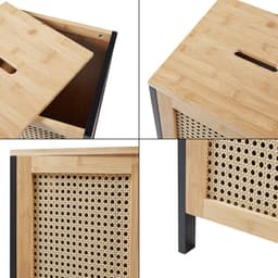 Wasmand Tervola met deksel 80x30x30 cm [en.casa] — thumbnail 3