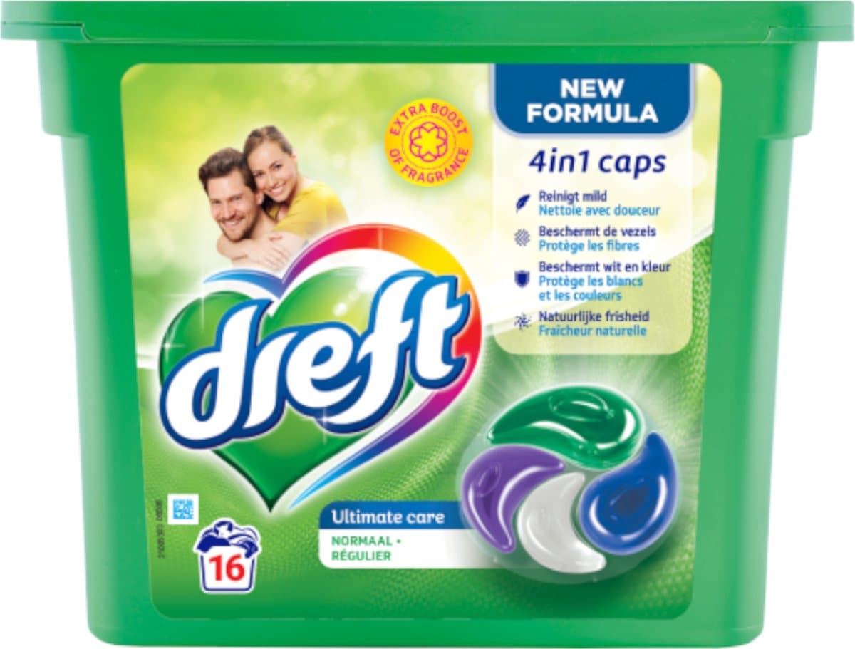 Dreft Wasmiddel Capsules Ultimate Care 16 stuks — afbeelding 1