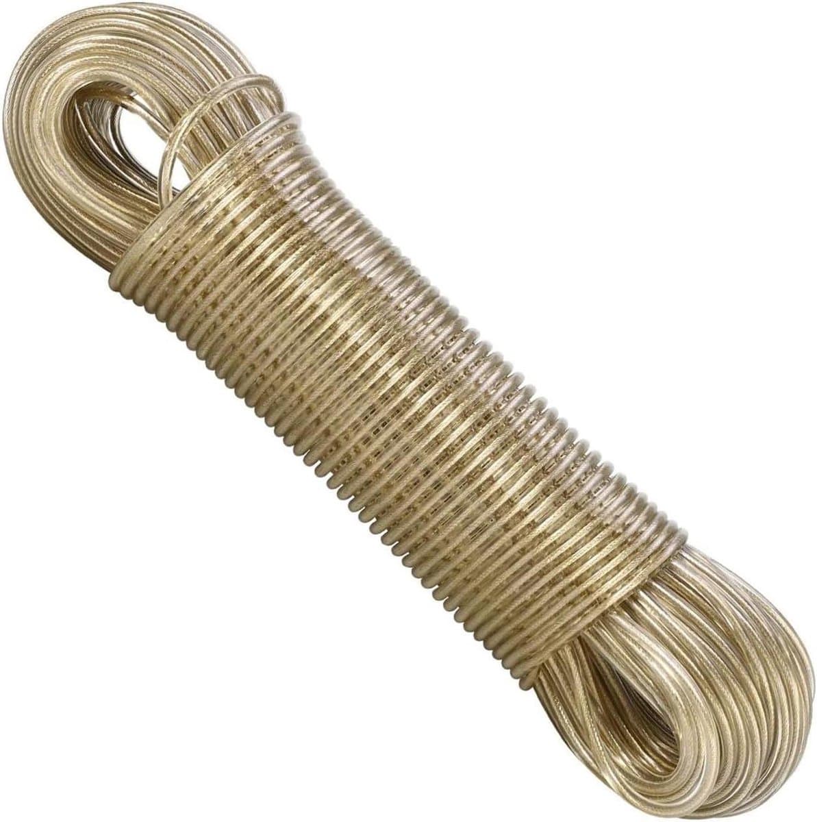 Extra Heavy Duty Staal Core Wassen Touw Lijn - 30 meter - Wasserij Kleding Lijnen - Dikke & Sterke doek waslijn - Tuin Outdoor Waslijndraad met stalen kern — afbeelding 1