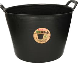 Plasticforte Flexibele kuip emmer - wasmand - rond - zwart - 42 liter - Opbergmanden — thumbnail 2