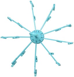 Droogcarrousel - blauw - droogmolen - 18 knijpers - 48 cm - Droogrek/Droogmolen/Wasrekje — thumbnail 5