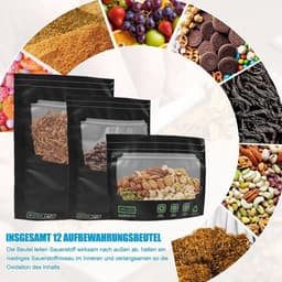 Opbergzakken - Kunststof Zwart - Luchtdicht en Herbruikbaar - UV- en Antistatisch - Voor Kruiden en Snacks — thumbnail 3