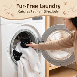 Haarfilters voor wasmachine 8 stuks - herbruikbaar - met smiley-gezicht - effectief voor dierenharen - ShopVlot — thumbnail 5