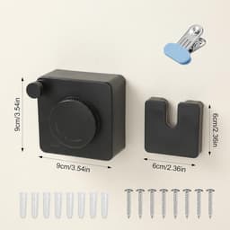 Uittrekbare Waslijn - Zwart - 4,2 m Roestvrijstalen Touw - Antidoorhang Mechanisme - Voor Balkon en Badkamer — thumbnail 2