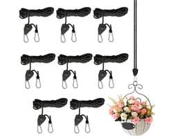 Touwspanner - Kabelspanner - Ideaal voor planten en tenten - 8 stuks - Verstelbare ratchet met touwrem - Handig voor kamperen en binnengebruik...