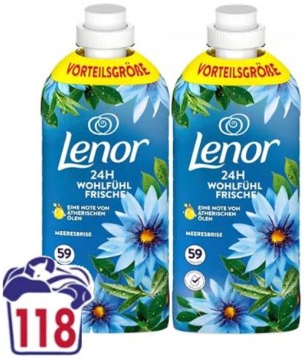 Lenor Wasverzachter Ocean Breeze 2x59 Wasbeurten - 2x1,239 liter — afbeelding 1