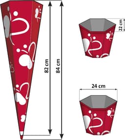 Knutsel snoepzak - Schoolpuntzak Geschenkzak - Creatief versieren - Extra stabiele puntbescherming - 85 cm - Wit — thumbnail 2