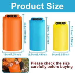 3Stuks Waterdichte Opbergzakken, Waterdichte Dry Bag, Waterdichte Tas, geschikt voor kamperen, vissen, kajakken, raften, varen en andere buitensporten — thumbnail 5