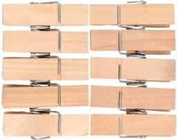 mit Herz Houten knijpers breed, 10 stuks, decoratieve wasknijpers, 7 cm hoog, 1,7 cm breed, voor foto's, wenskaarten, geschenkdecoratie, adventskalender, doe-het-zelf geldgeschenken, decoratie — thumbnail 3