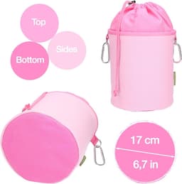 Was Knijperzak - Kledinghanger Tas - Kleding Drogen - Extra Groot Canvas - 20 x 17 x 10 cm - Roze — thumbnail 2