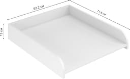 Aankleedopzetstuk Wasmachine - Commode Opzet - Baby Verzorgen - Ruimtebesparend Ontwerp - 71.6 x 63.2 cm - Wit — thumbnail 3