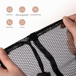 2 stuks waszak met trekkoord, 70 × 90 cm mesh waszakken voor delicate zware netto waszak voor wasmachine, Wasmachinenet, robuuste en duurzame nettas, Zwart — thumbnail 2