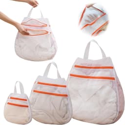Set van 3 Herbruikbare Waszakken van Gaas voor de Wasmachine, Ideaal voor Kleding, Sokken en Ondergoed, Met Rits en Duurzaam Polyester — thumbnail 1