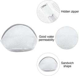 Thijox - Wasnet voor beha, 4 stuks, herbruikbare waszakken, waterdoorlatend net voor ondergoed, sokken en fijne kleding, 18 x 15 cm, bescherming tegen — thumbnail 5
