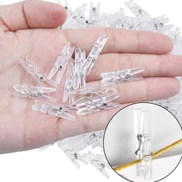 Thijox - Lentehangende Clips 100 Stuks - Transparante Mini-Klemmen voor Foto's, Lichtkettingen, Decoratie, Scrapbooking, Bruiloften, Feesten, Kunsthan — thumbnail 3
