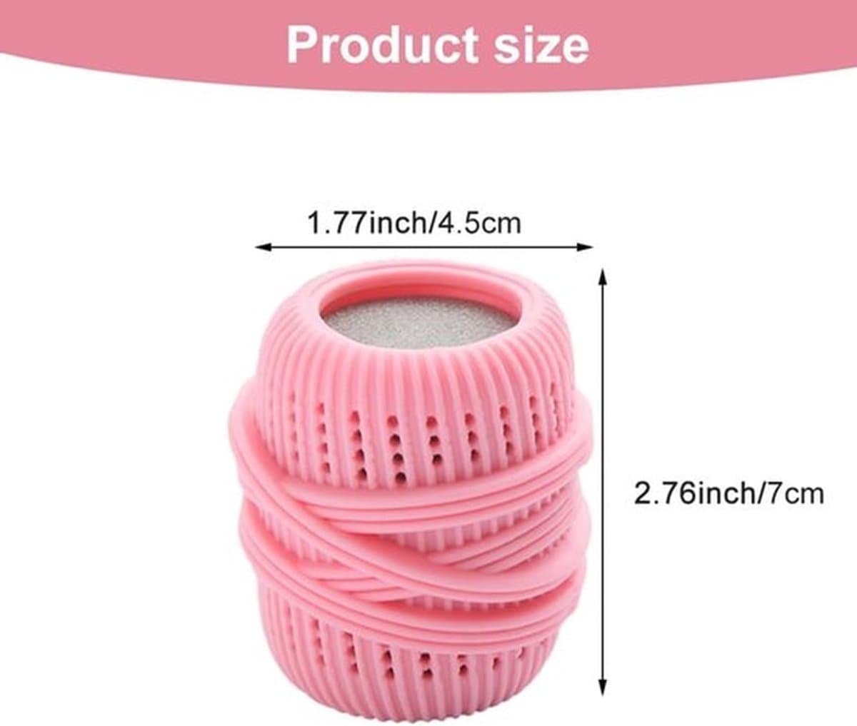 3 stuks siliconen wasballen - anti-klit en gemakkelijk schoon te maken - kledingverzorgings- en reinigingsballen - wasmachine-schrobballen - 7 * 4,5 cm - geschikt voor wasmachine-onderhoud thuis - lichtblauw + groen + roze — afbeelding 1