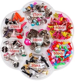Dailygoods- Patroonklemmen 100 stuks - Mini Ronde Klemmen - Bevestigingsset — thumbnail 2